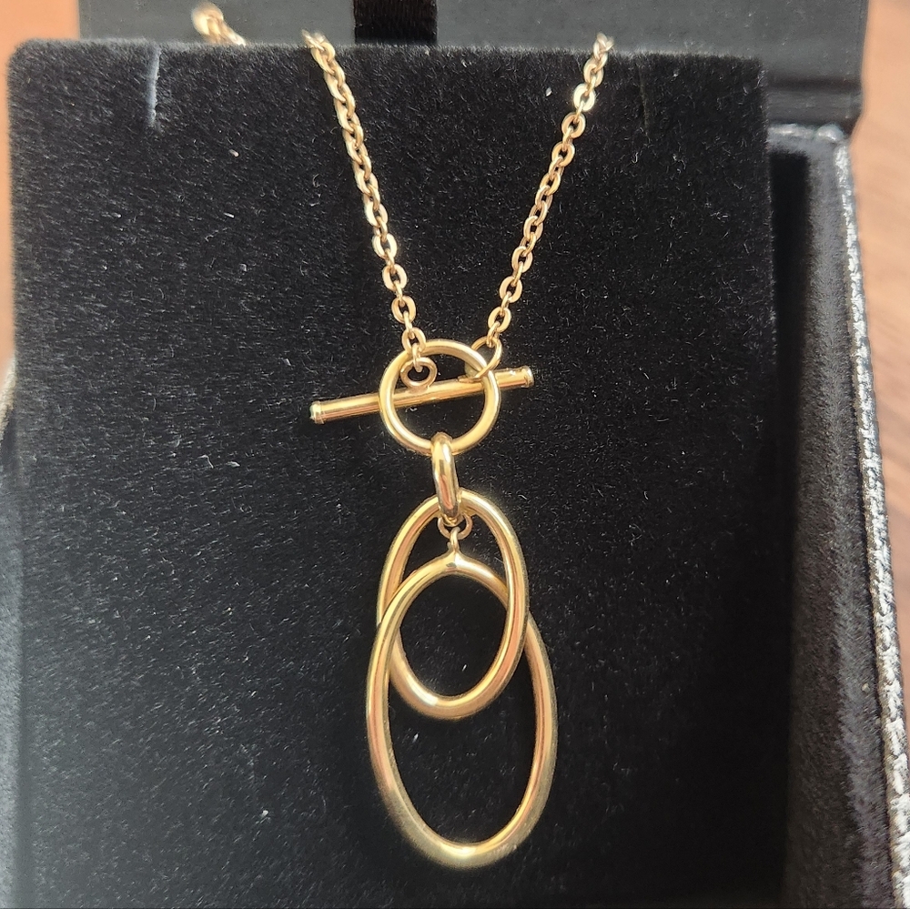 14k Yellow Gold Toggle Necklace